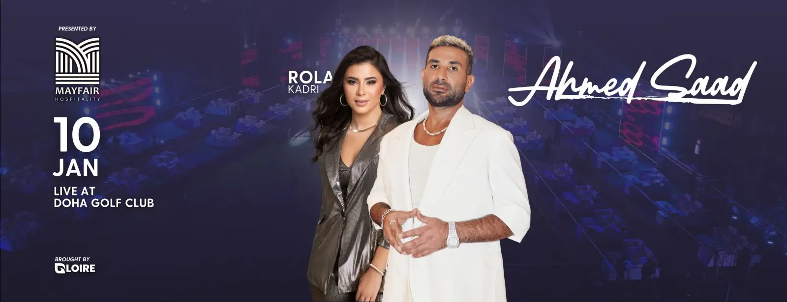 Ahmad Saad & Rola Kadri Live At Doha Golf Club